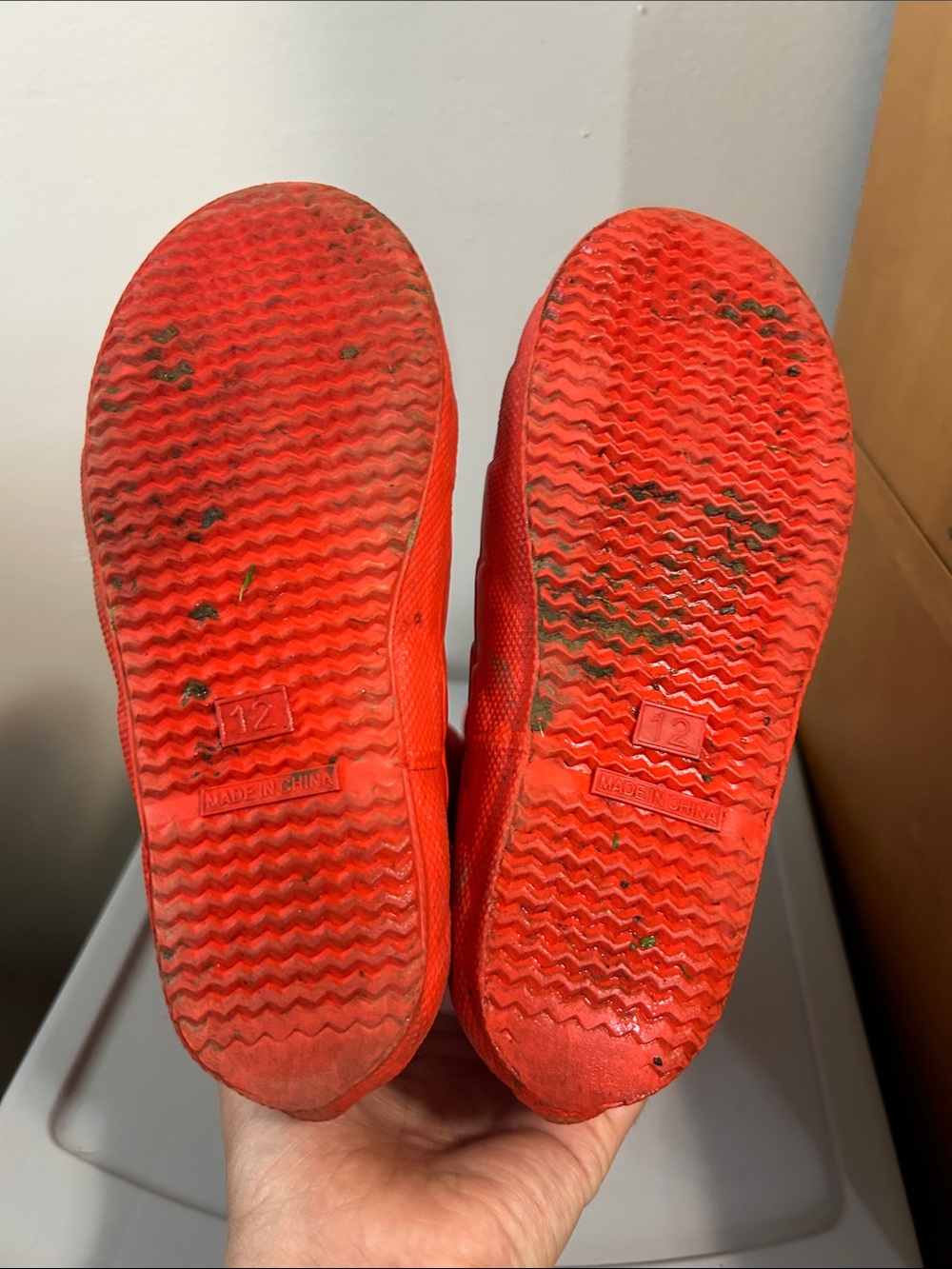 Hunter Kids Red-Orange Waterproof Rain Boots - Picture 4 of 5